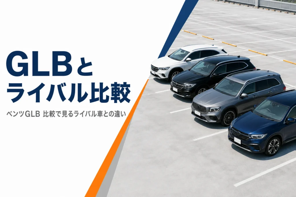 駐車場に並ぶ形の違うSUV4台
