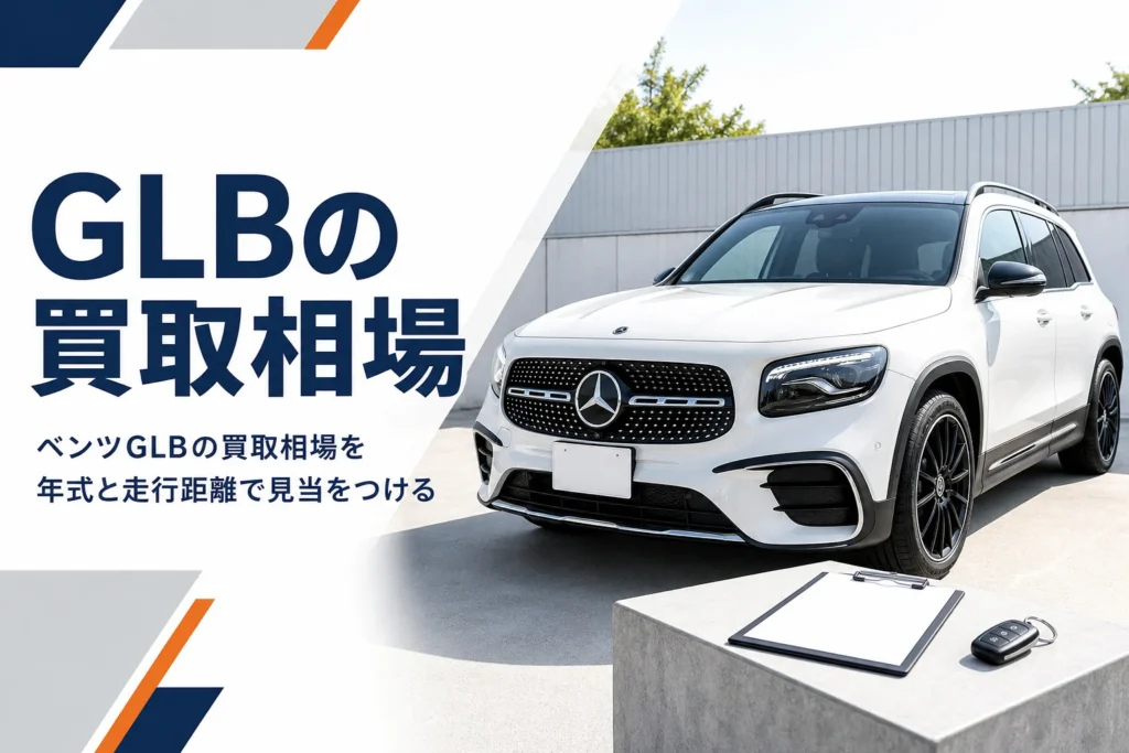 査定スペースに停まる白いコンパクトSUVとクリップボード